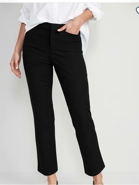 Old Navy Black Pixie Straight High-Rise Pants